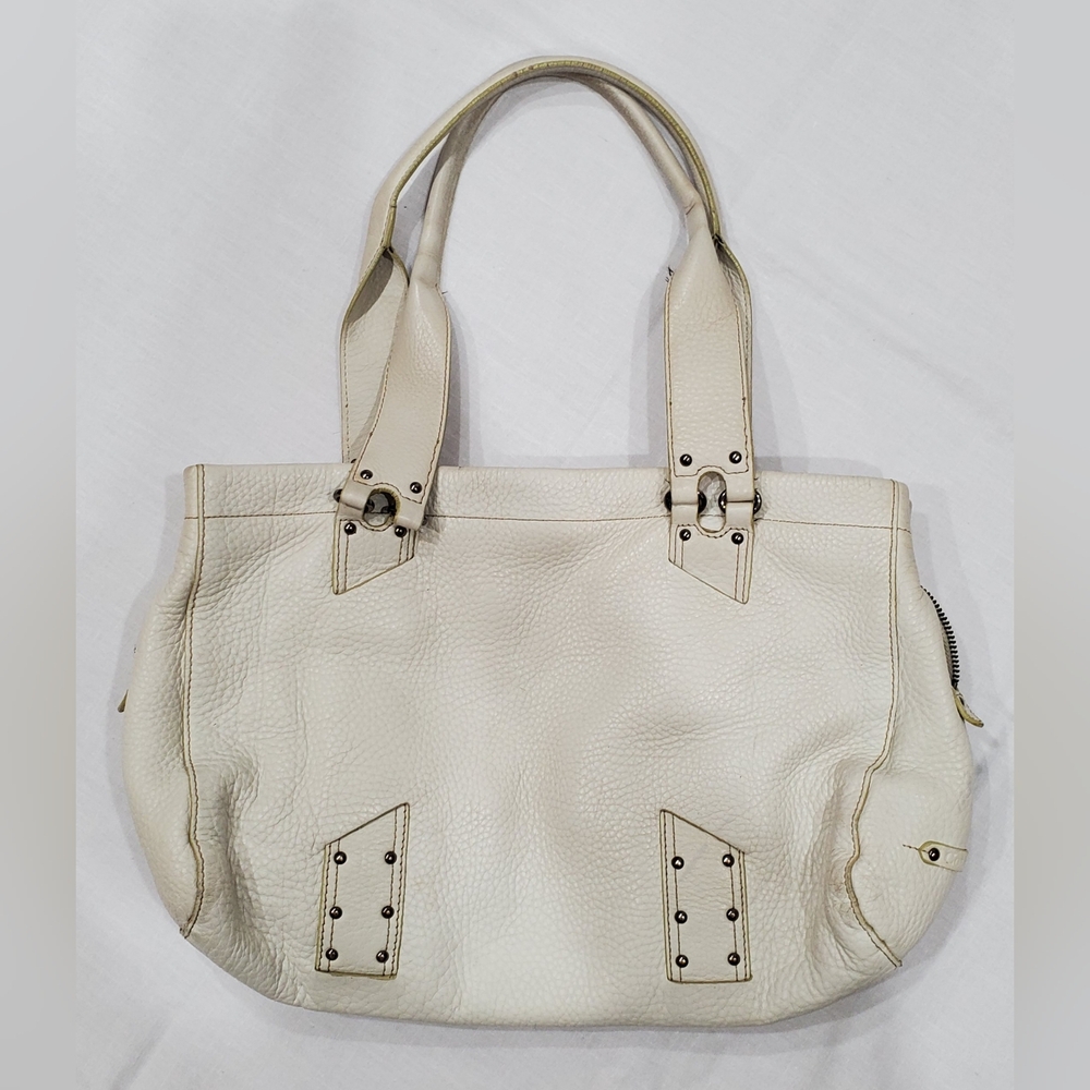 Cole Haan Chic Cream Leather Tote Bag